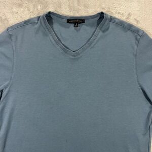 Robert Barakett The Barakett V T Shirt Mens Large Ocean Wave BLue Pima Cotton